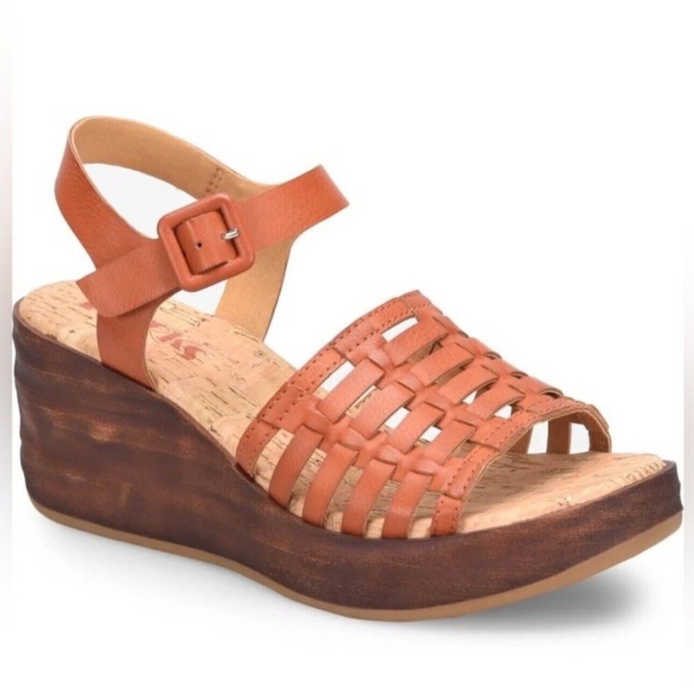 Kork Ease Marley Shoes Women’s 11 M Orange Slingback Sandals Platform Cinnamon